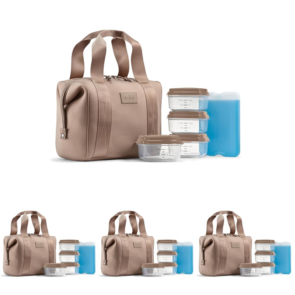 Fit & Fresh Remi Neoprene Lunch Bag for Women w/Ice Pack & Containers