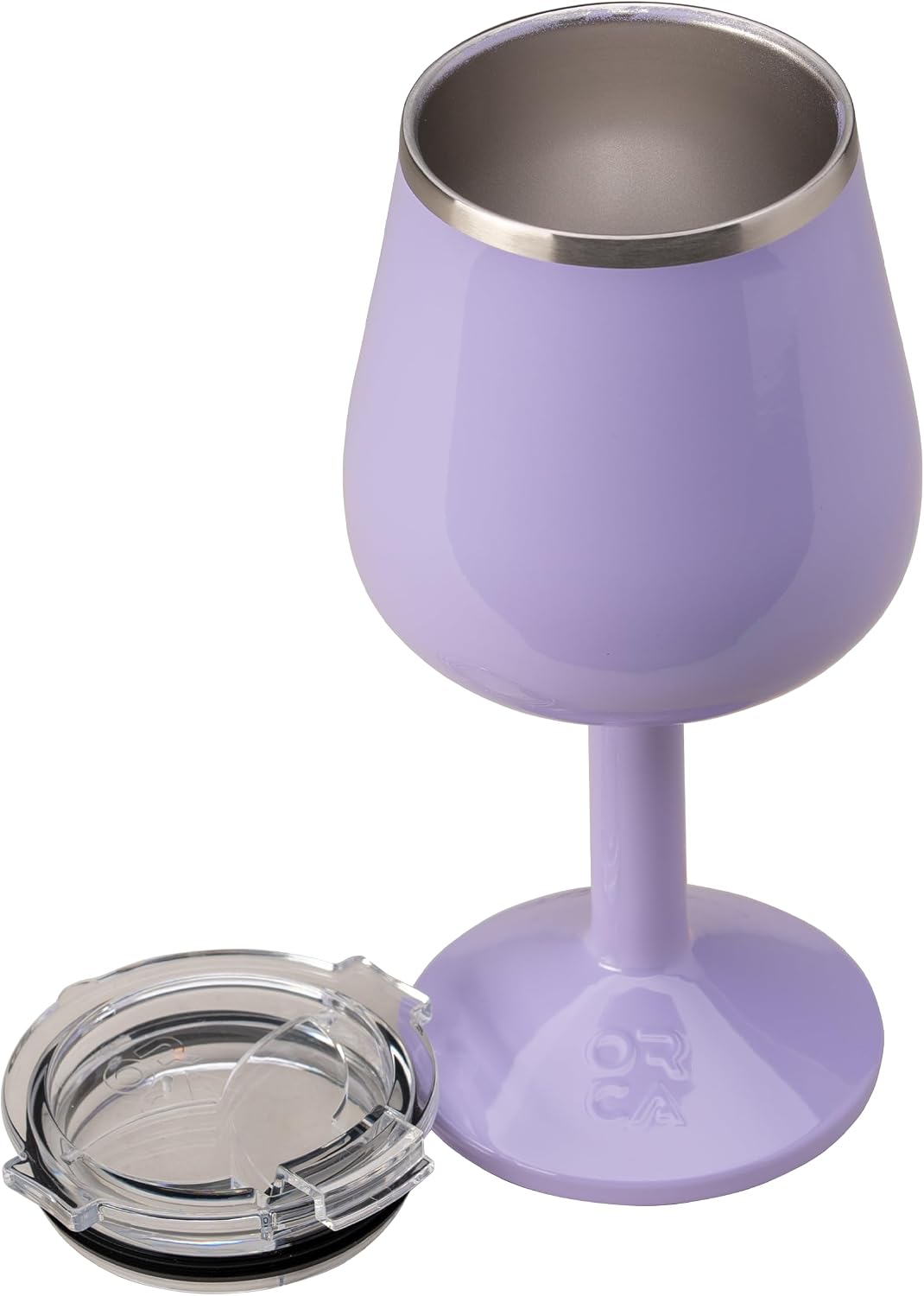 ORCA Vino 15oz | Temperature Insulated Mug, Vacuum Sealed Stainless Steel Wine Glass with Lid, Cup Keeps Drinks Ice Cold or Hot — Lilac