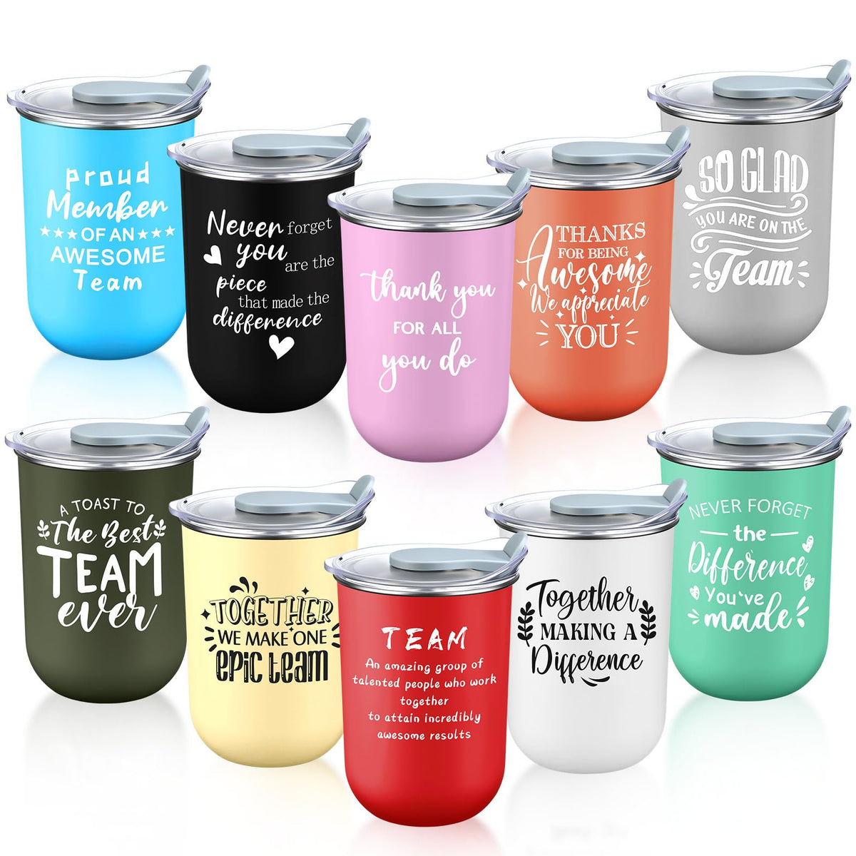 Maxdot 10 Pcs Thank You Gift Mugs 13oz Housekeeping Week Team Gift Bulk