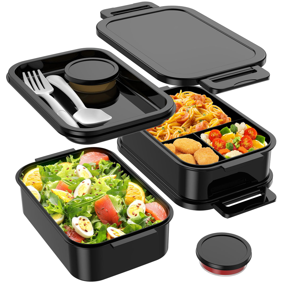 Jelife Adult Bento Box Lunch Box - Large Style Bento Lunch Box for Adults