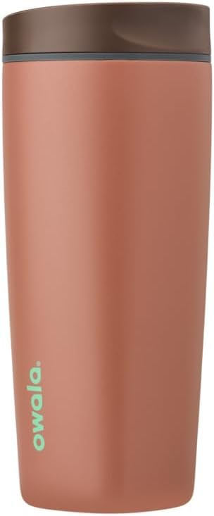 Owala SmoothSip Slider Stainless Steel Insulated Travel Mug with Handle, 100% Leak Proof, For Hot and Cold Drinks, Travel Friendly with Sliding Lock Lid, 12oz, BPA Free, Leak Proof, Pucker Up