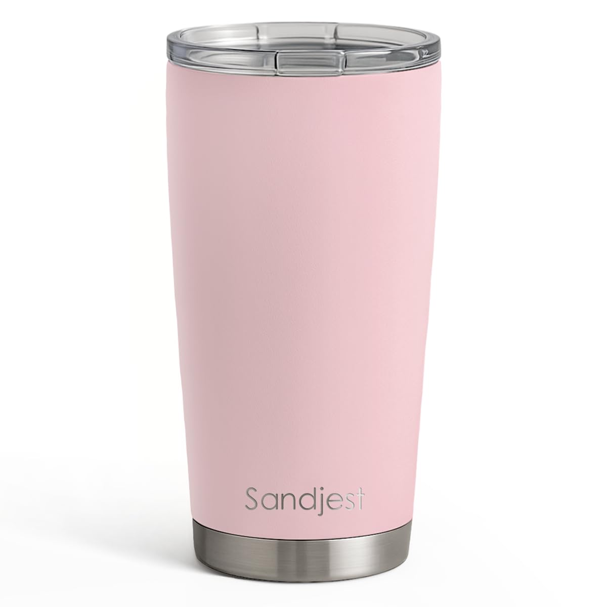 SANDJEST Stainless Steel Tumbler 20 oz, Double Wall Vacuum Insulated Mug with Lid, Travel Coffee Cup for Women Girls Friends Sisters, Birthday Christmas (Pale Turquoise)