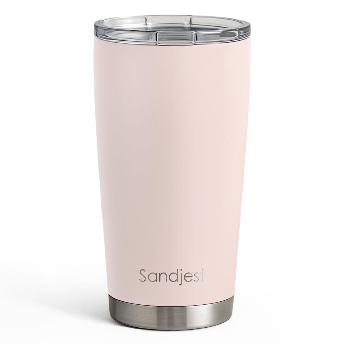 SANDJEST Stainless Steel Tumbler 20 oz, Double Wall Vacuum Insulated Mug with Lid, Travel Coffee Cup for Women Girls Friends Sisters, Birthday Christmas (Pale Turquoise)