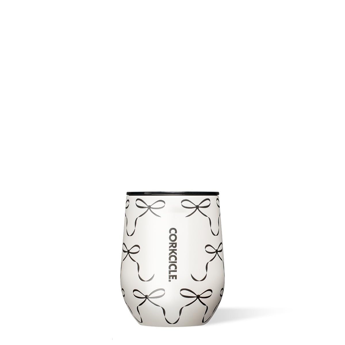 Corkcicle Stemless Wine Tumbler with Lid, 12oz, Gloss White