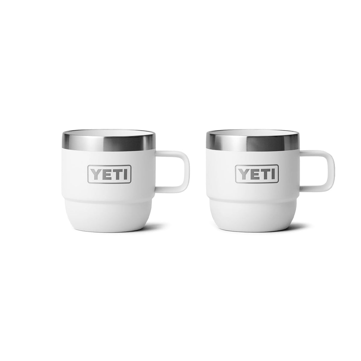 YETI Rambler 6 oz Stackable Mug, Stainless Steel, Vacuum Insulated Espresso/Coffee Mug, 2 Pack