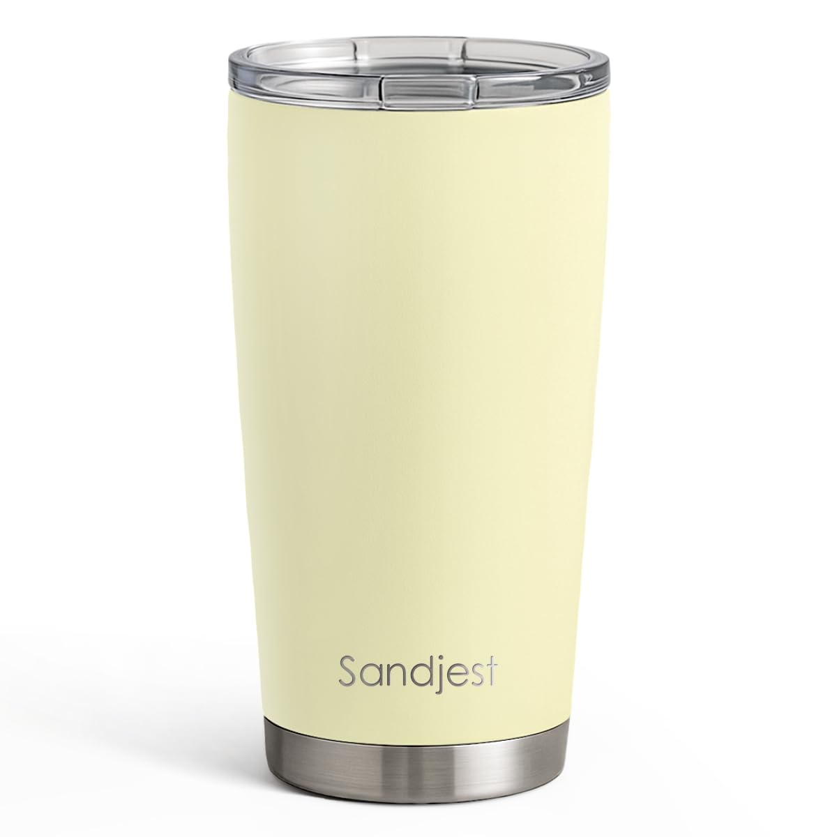 SANDJEST Stainless Steel Tumbler 20 oz, Double Wall Vacuum Insulated Mug with Lid, Travel Coffee Cup for Women Girls Friends Sisters, Birthday Christmas (Pale Turquoise)
