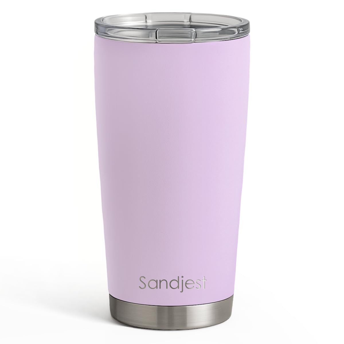 SANDJEST Stainless Steel Tumbler 20 oz, Double Wall Vacuum Insulated Mug with Lid, Travel Coffee Cup for Women Girls Friends Sisters, Birthday Christmas (Pale Turquoise)
