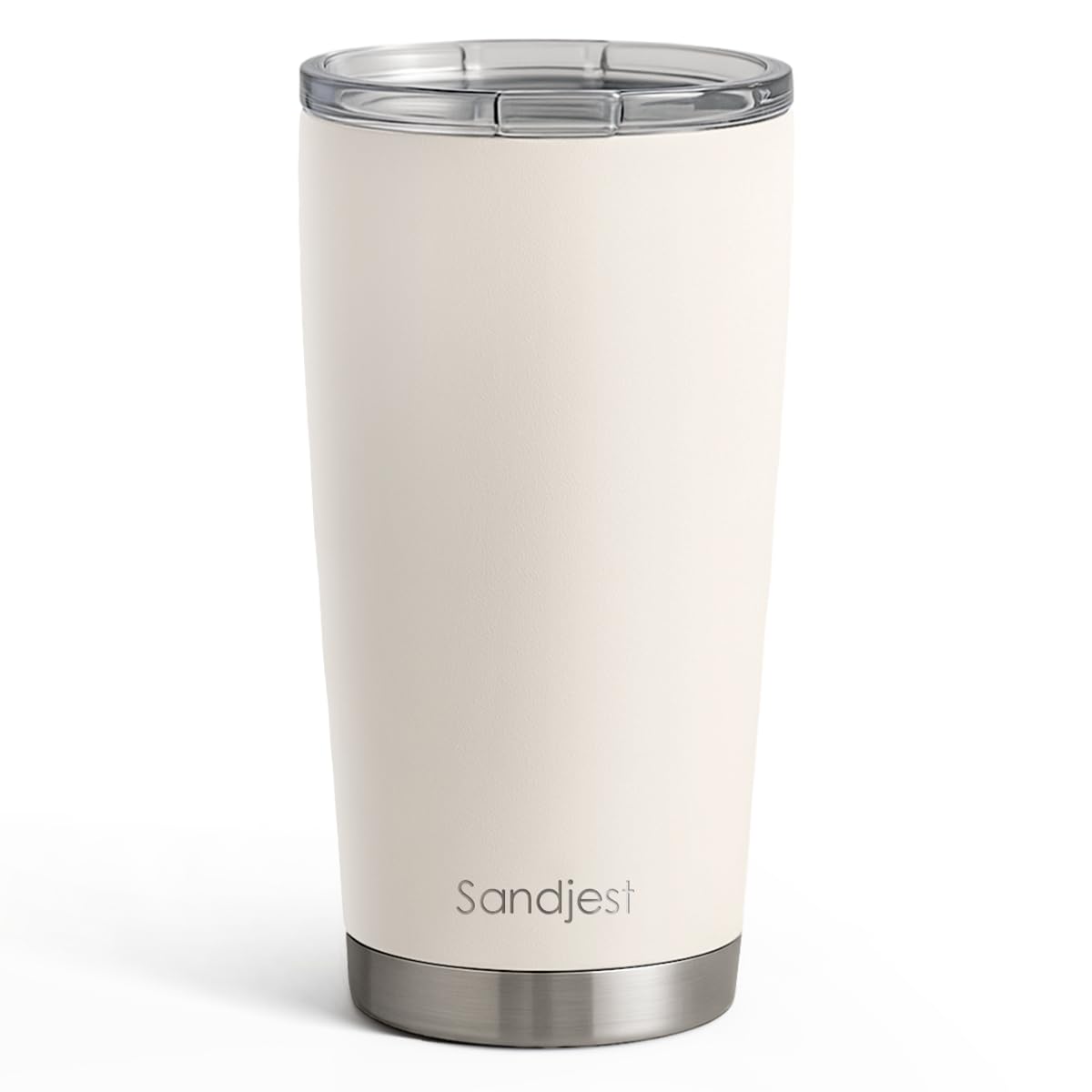 SANDJEST Stainless Steel Tumbler 20 oz, Double Wall Vacuum Insulated Mug with Lid, Travel Coffee Cup for Women Girls Friends Sisters, Birthday Christmas (Pale Turquoise)