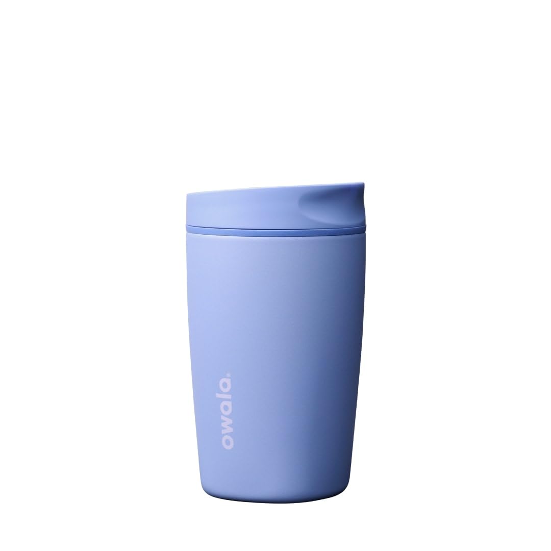 Owala SmoothSip Slider Stainless Steel Insulated Travel Mug with Handle, 100% Leak Proof, For Hot and Cold Drinks, Travel Friendly with Sliding Lock Lid, 12oz, BPA Free, Leak Proof, Pucker Up