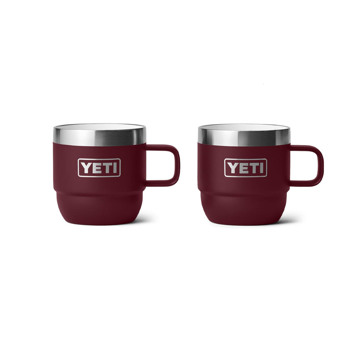 YETI Rambler 6 oz Stackable Mug, Stainless Steel, Vacuum Insulated Espresso/Coffee Mug, 2 Pack