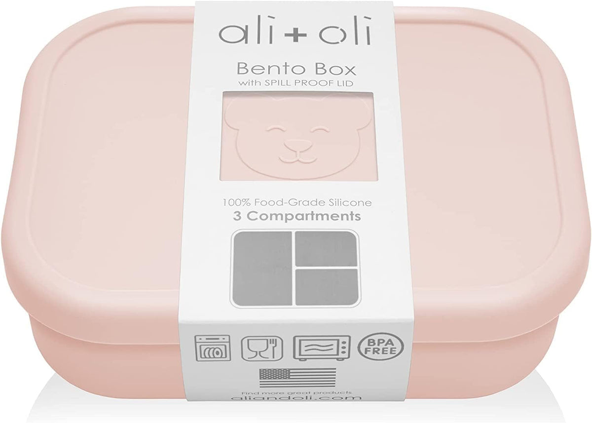 Ali+Oli Silicone Bento Box for Kids, Lunch Container for Toddler Daycare