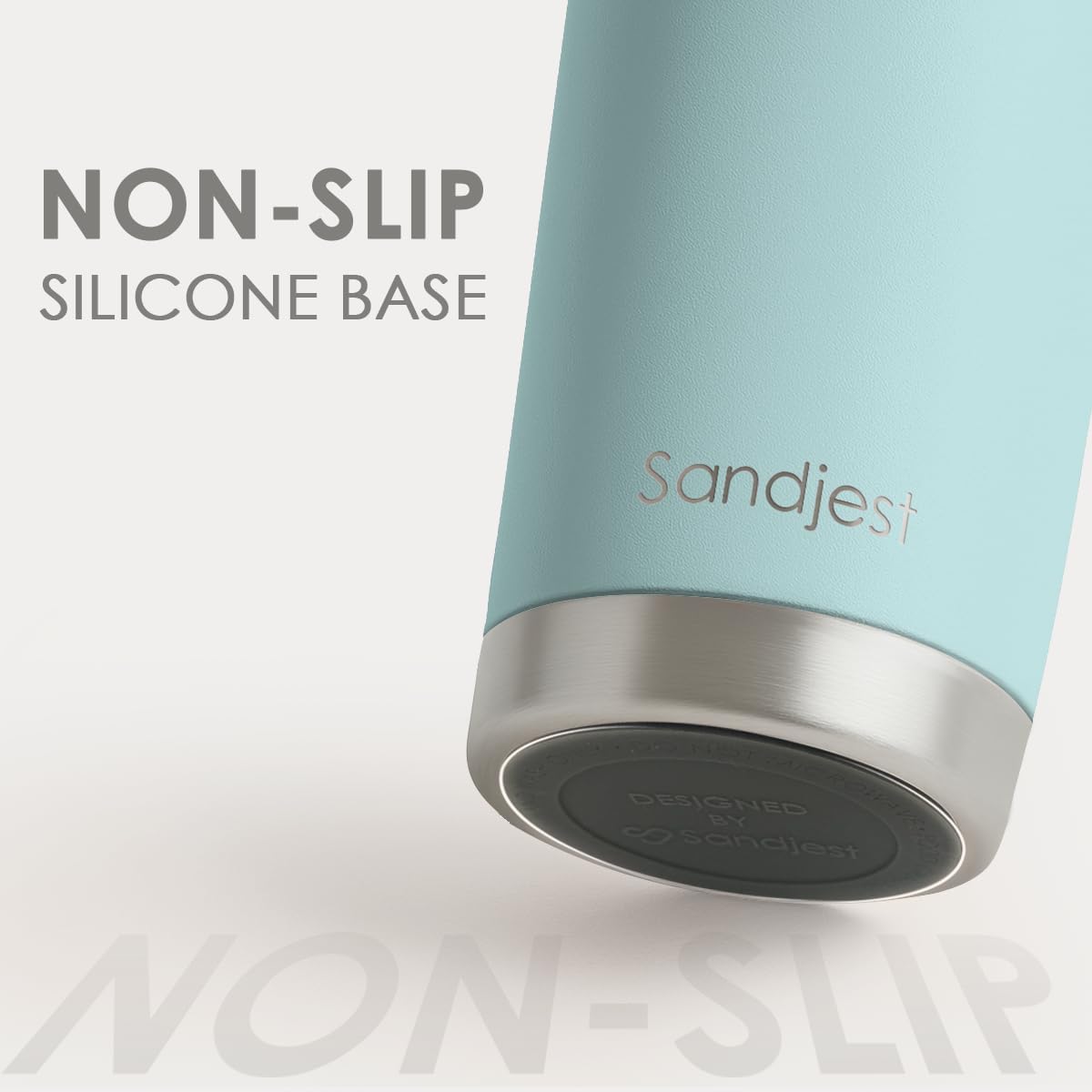 SANDJEST Stainless Steel Tumbler 20 oz, Double Wall Vacuum Insulated Mug with Lid, Travel Coffee Cup for Women Girls Friends Sisters, Birthday Christmas (Pale Turquoise)