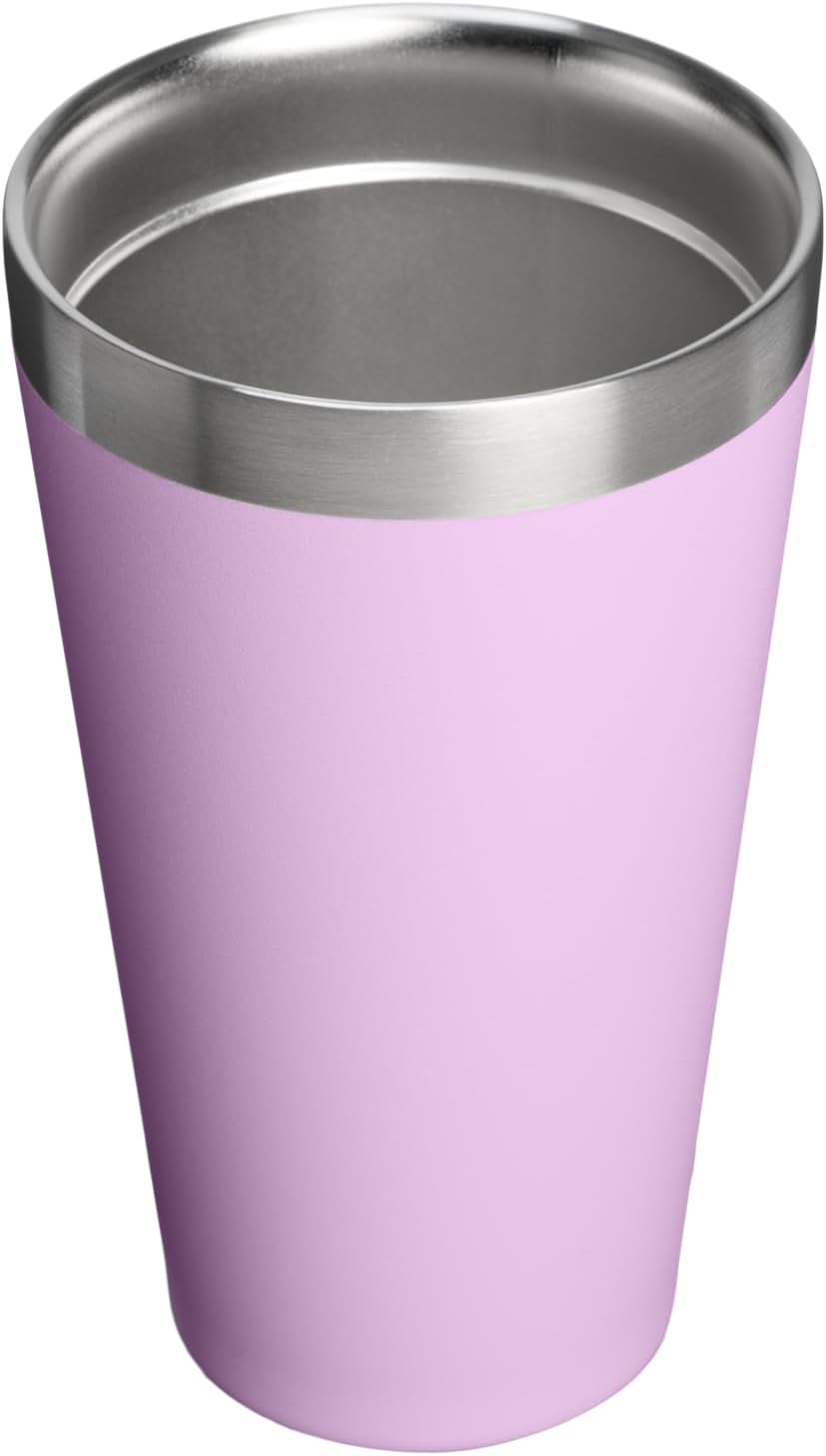 STANLEY Adventure Stacking Beer Pint Glass 16oz | Stackable Drinking Cup for Cold Beverages | Dishwasher Safe | Insulated Stainless Steel Tumbler | BPA-Free | Soft Orchid