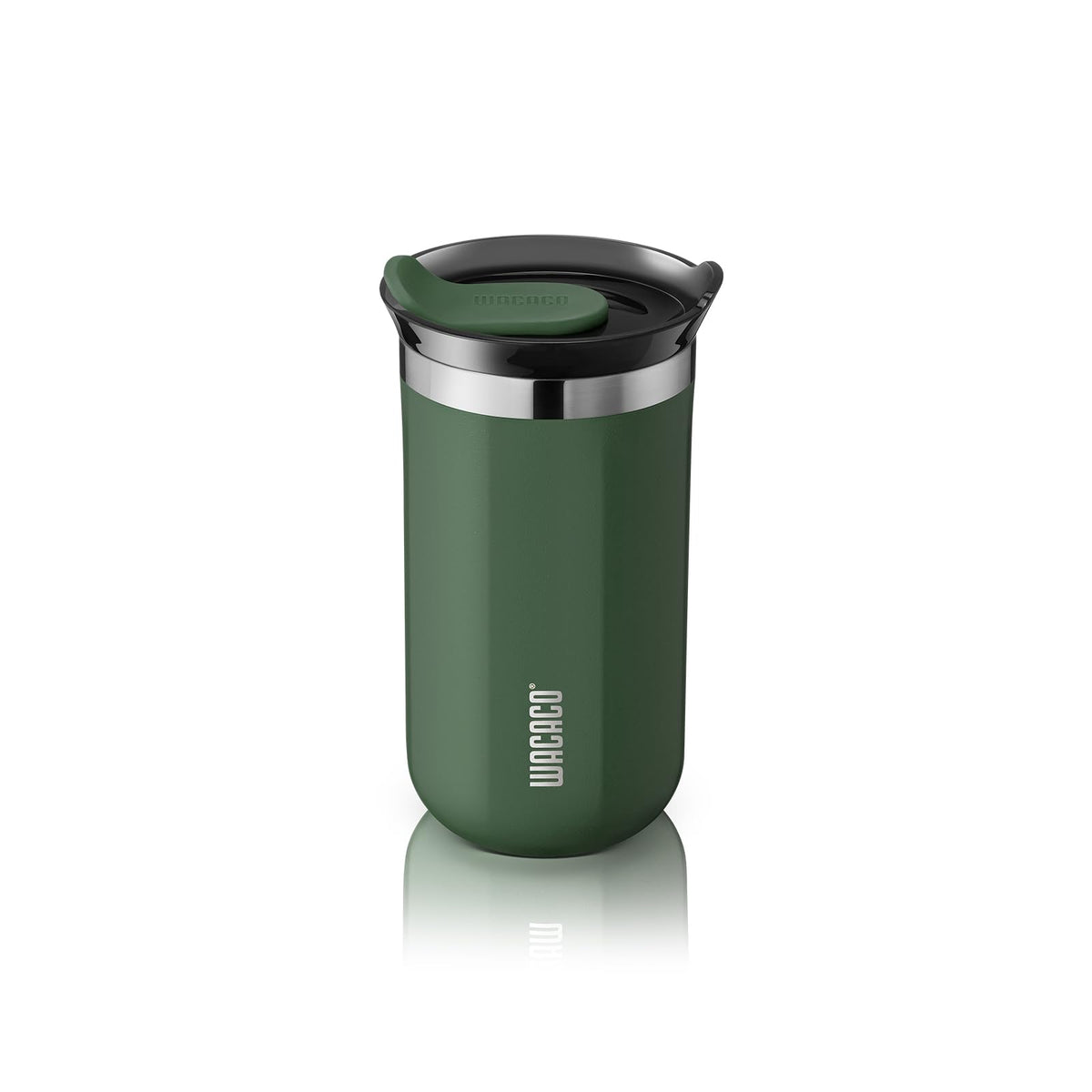 WACACO Octaroma Classico Travel Coffee Mug, Double-wall Stainless Steel Travel Tumbler With Drinking Lid, 6 fl oz (180ml), Amber Yellow