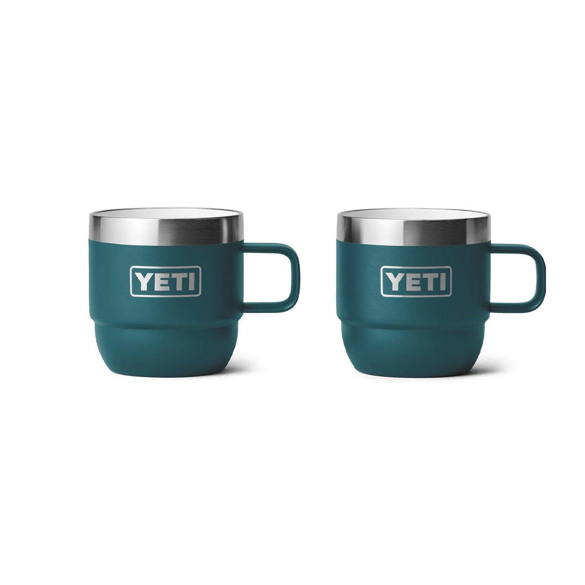 YETI Rambler 6 oz Stackable Mug, Stainless Steel, Vacuum Insulated Espresso/Coffee Mug, 2 Pack