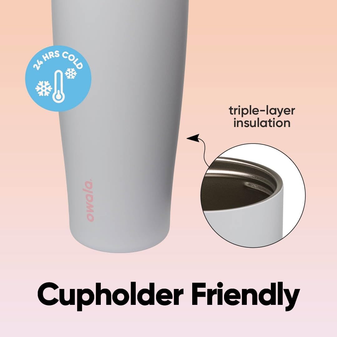 Owala FreeSip Tumbler Stainless Steel Water Bottle 40 oz Beach House