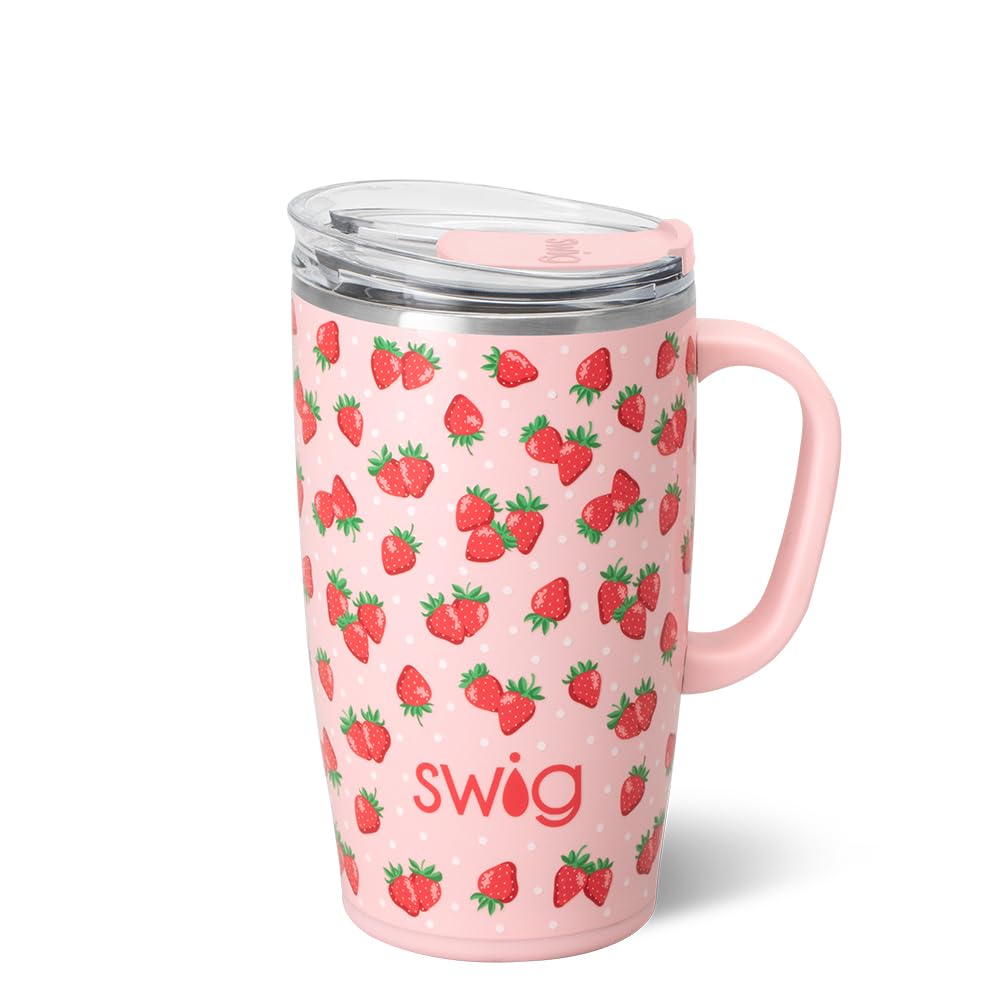 Swig Life 40oz Leakproof Mega Mug with Handle & Straw, Hydrangeas