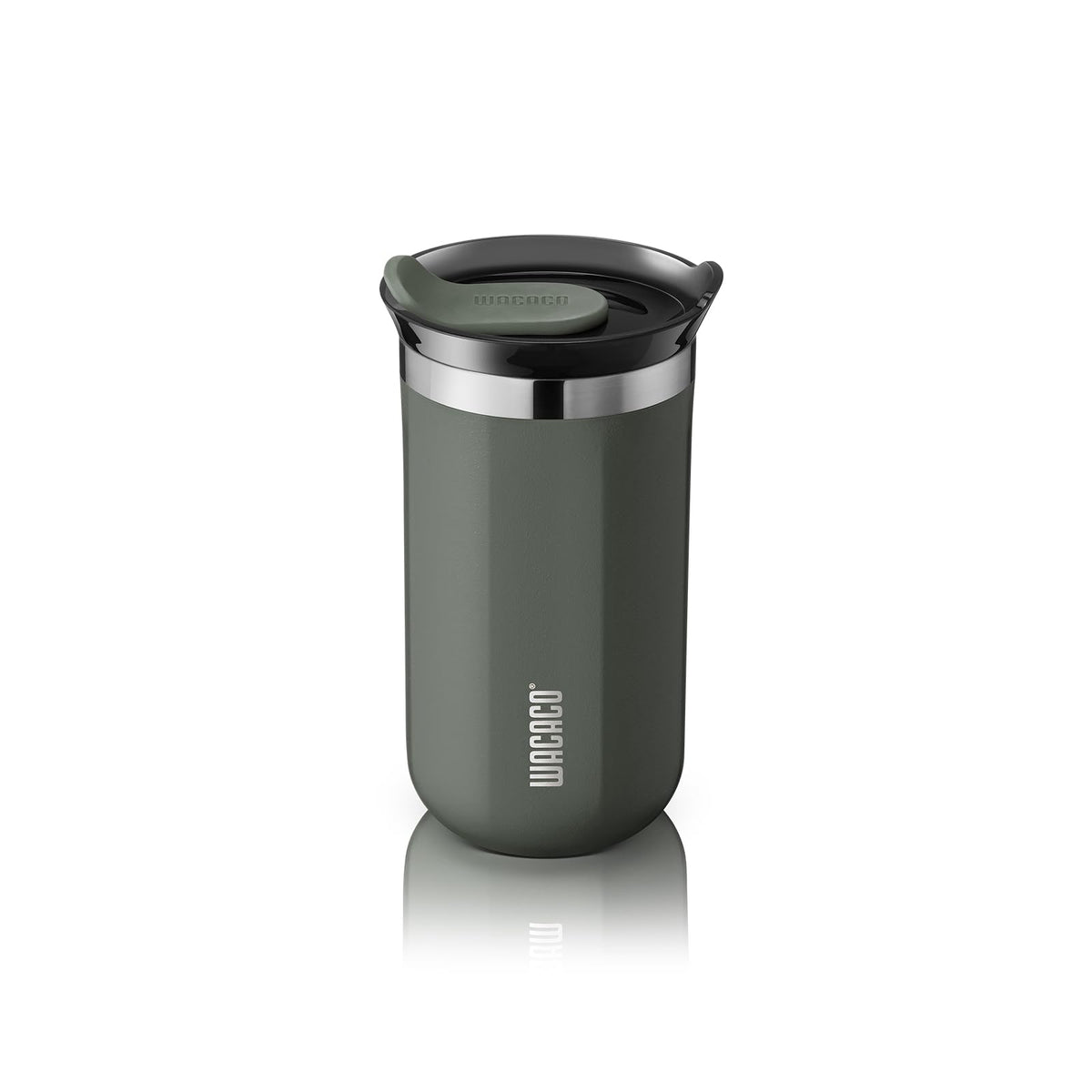 WACACO Octaroma Classico Travel Coffee Mug, Double-wall Stainless Steel Travel Tumbler With Drinking Lid, 6 fl oz (180ml), Amber Yellow