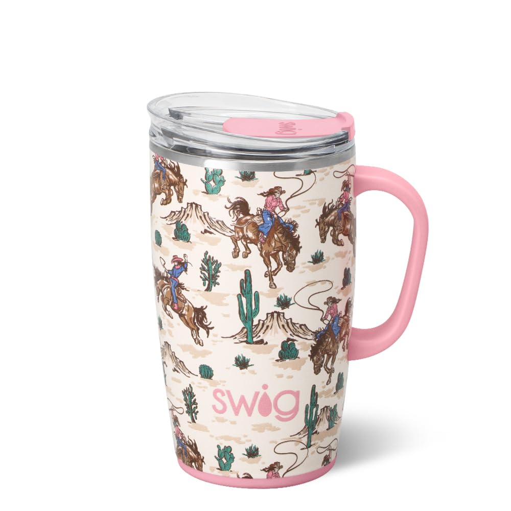 Swig Life 40oz Leakproof Mega Mug with Handle & Straw, Hydrangeas
