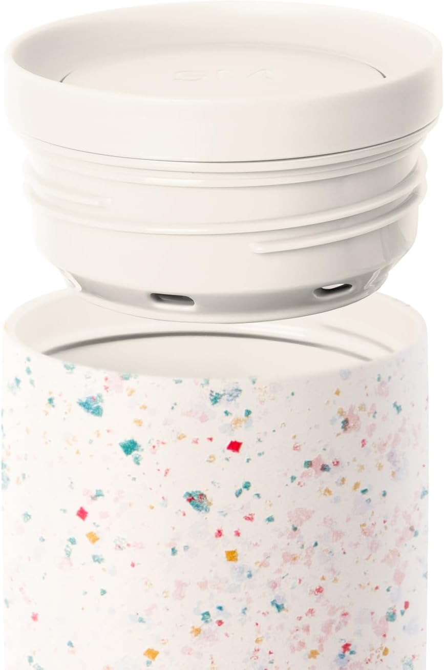 Simple Modern Insulated Travel Coffee Mug 360° Lid | 16oz | Terrazzo