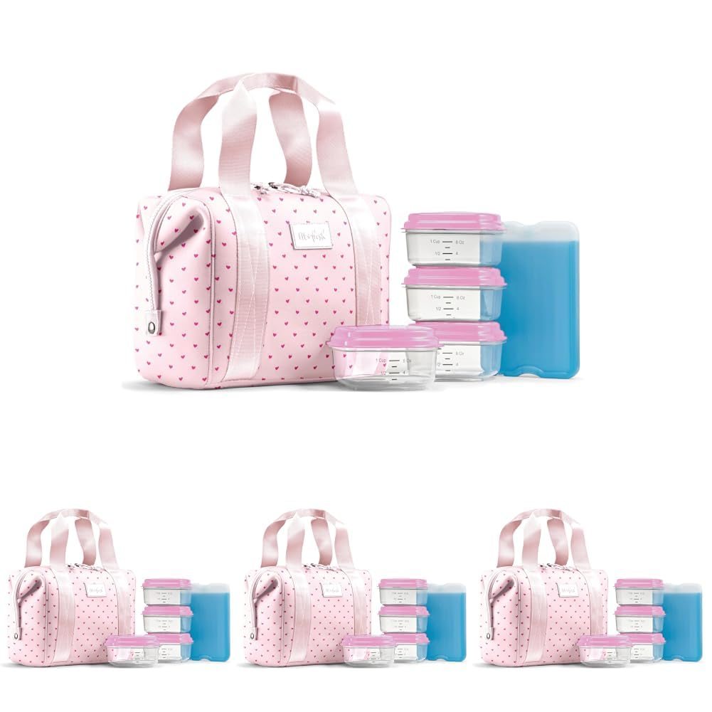 Fit & Fresh Remi Neoprene Lunch Bag for Women w/Ice Pack & Containers