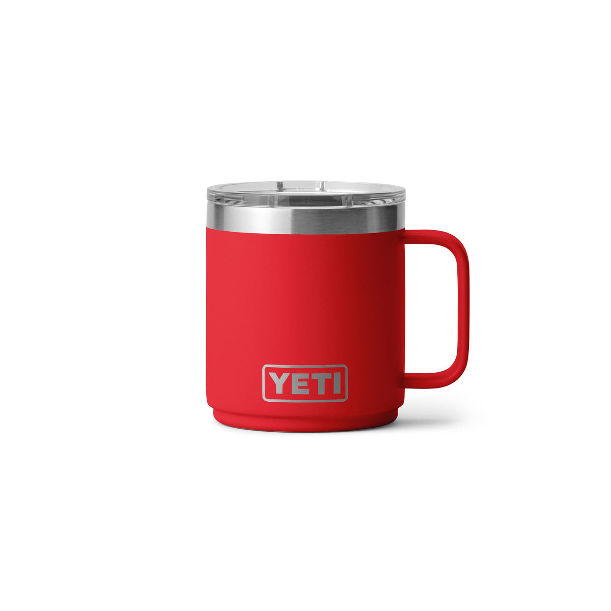 YETI Rambler 10 oz Ceramic Lined Stackable Mug, Vacuum Insulated, Stainless Steel with MagSlider Lid, Pampa Green
