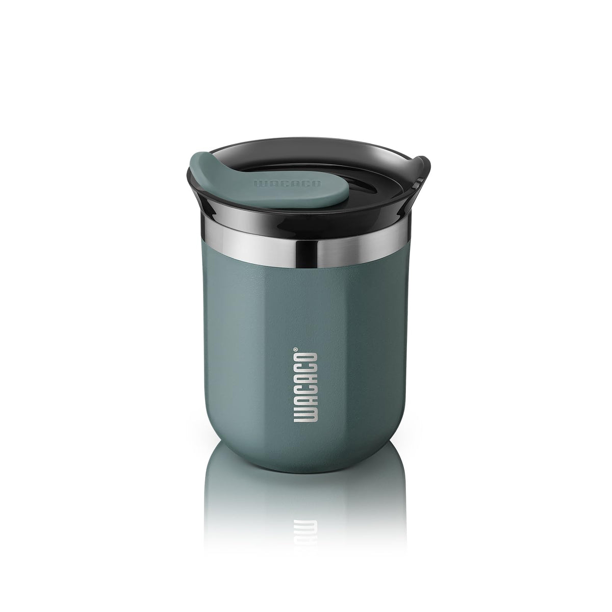 WACACO Octaroma Classico Travel Coffee Mug, Double-wall Stainless Steel Travel Tumbler With Drinking Lid, 6 fl oz (180ml), Amber Yellow