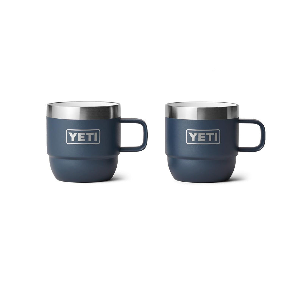 YETI Rambler 6 oz Stackable Mug, Stainless Steel, Vacuum Insulated Espresso/Coffee Mug, 2 Pack