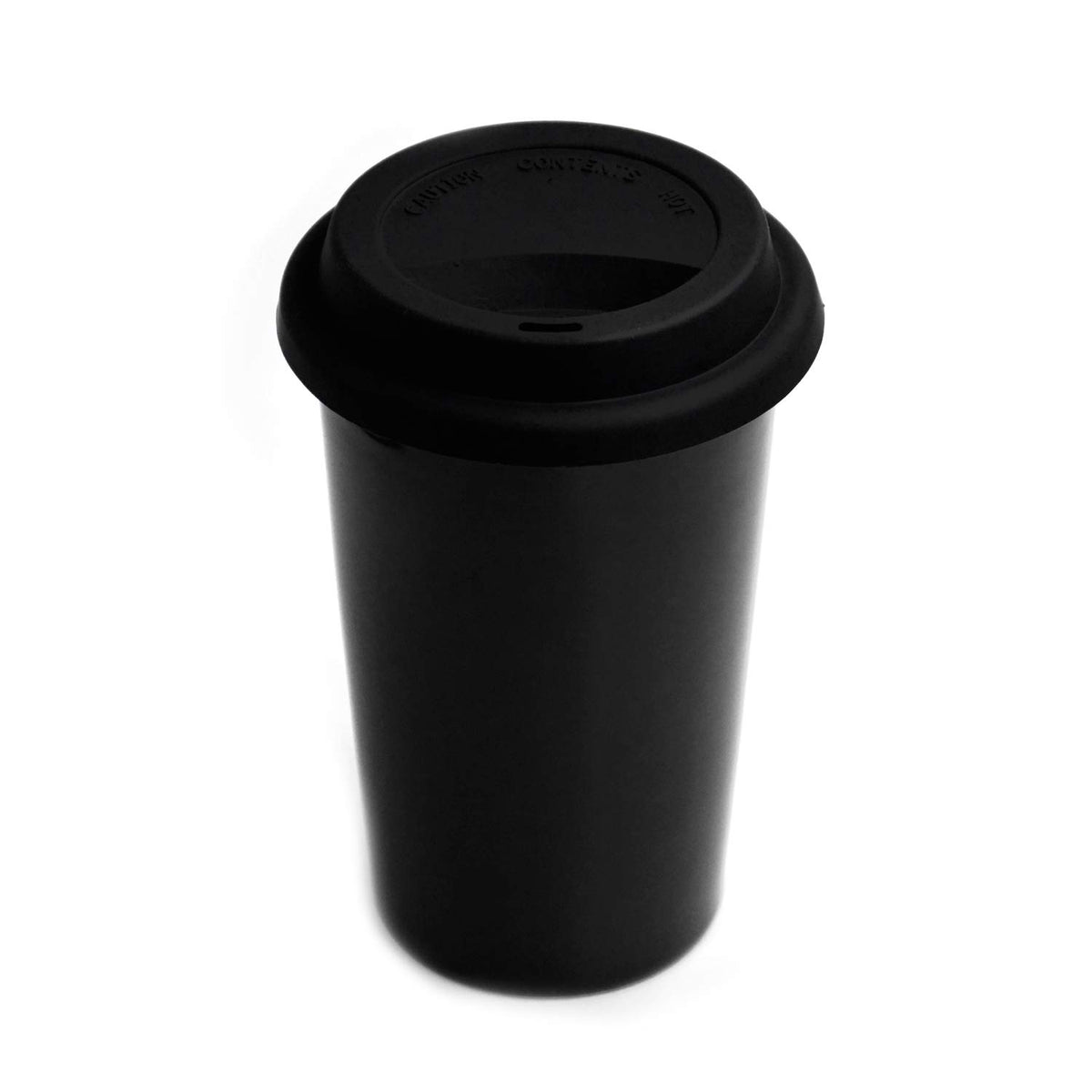 Double Wall Insulated Ceramic Cup, I Am Not a Paper Cup, 12oz, White