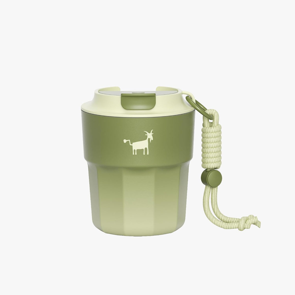 CHEERFUL GOAT Ceramic Lined Coffee Mug – Stainless Steel Travel insulated Tumbler with Ceramic Liner, with lid 10oz Leak Proof Cup for Hot and Cold Water Coffee at Home, Office, or In the Car (Green)