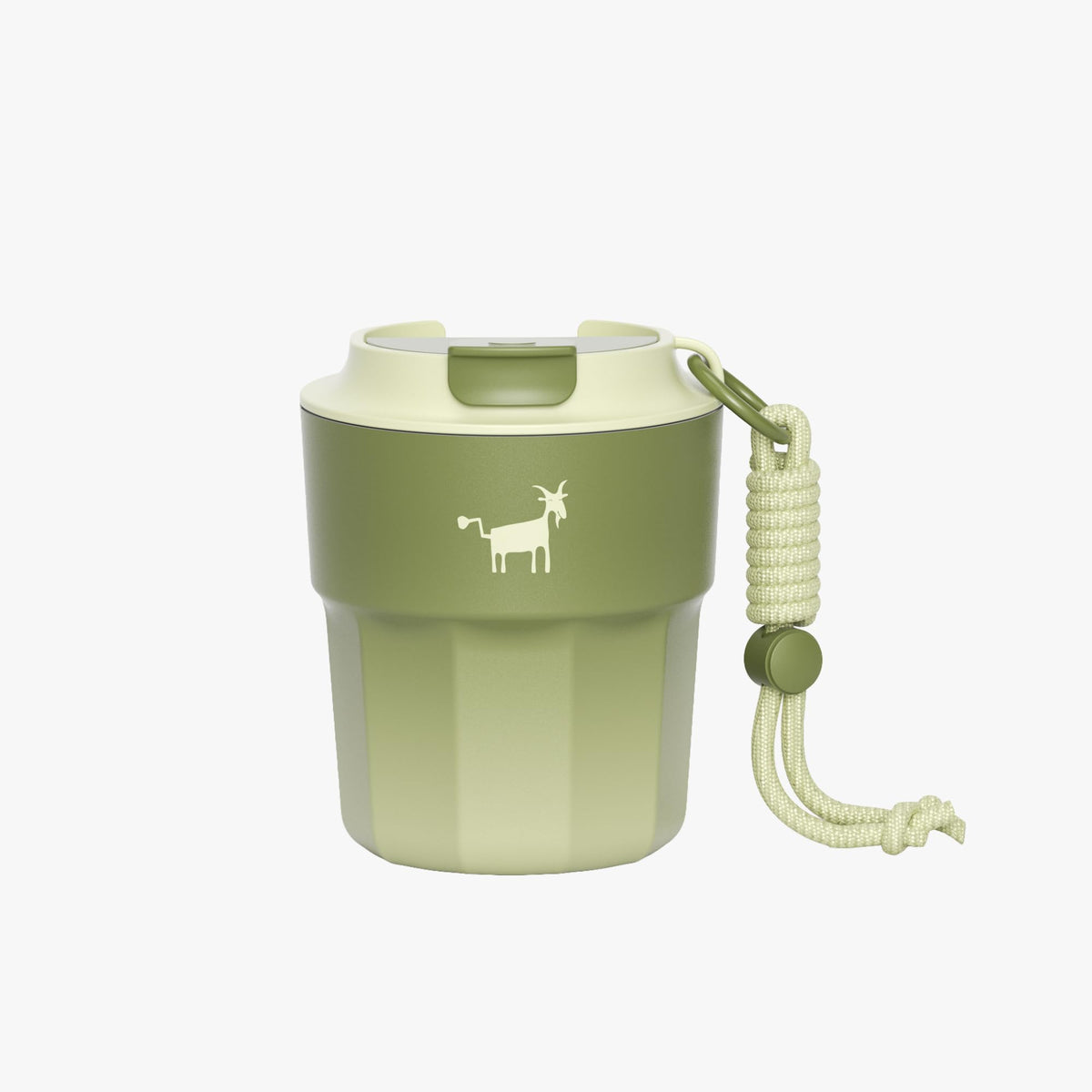 CHEERFUL GOAT Ceramic Lined Coffee Mug – Stainless Steel Travel insulated Tumbler with Ceramic Liner, with lid 10oz Leak Proof Cup for Hot and Cold Water Coffee at Home, Office, or In the Car (Green)