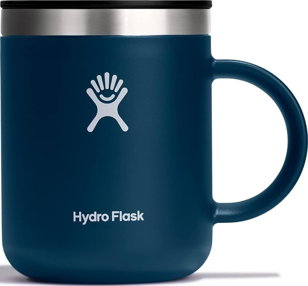 Hydro Flask Coffee Mug – Insulated Stainless Steel, Non Spill, Leak Resistant Travel Mug 12 Oz Harbor Blue