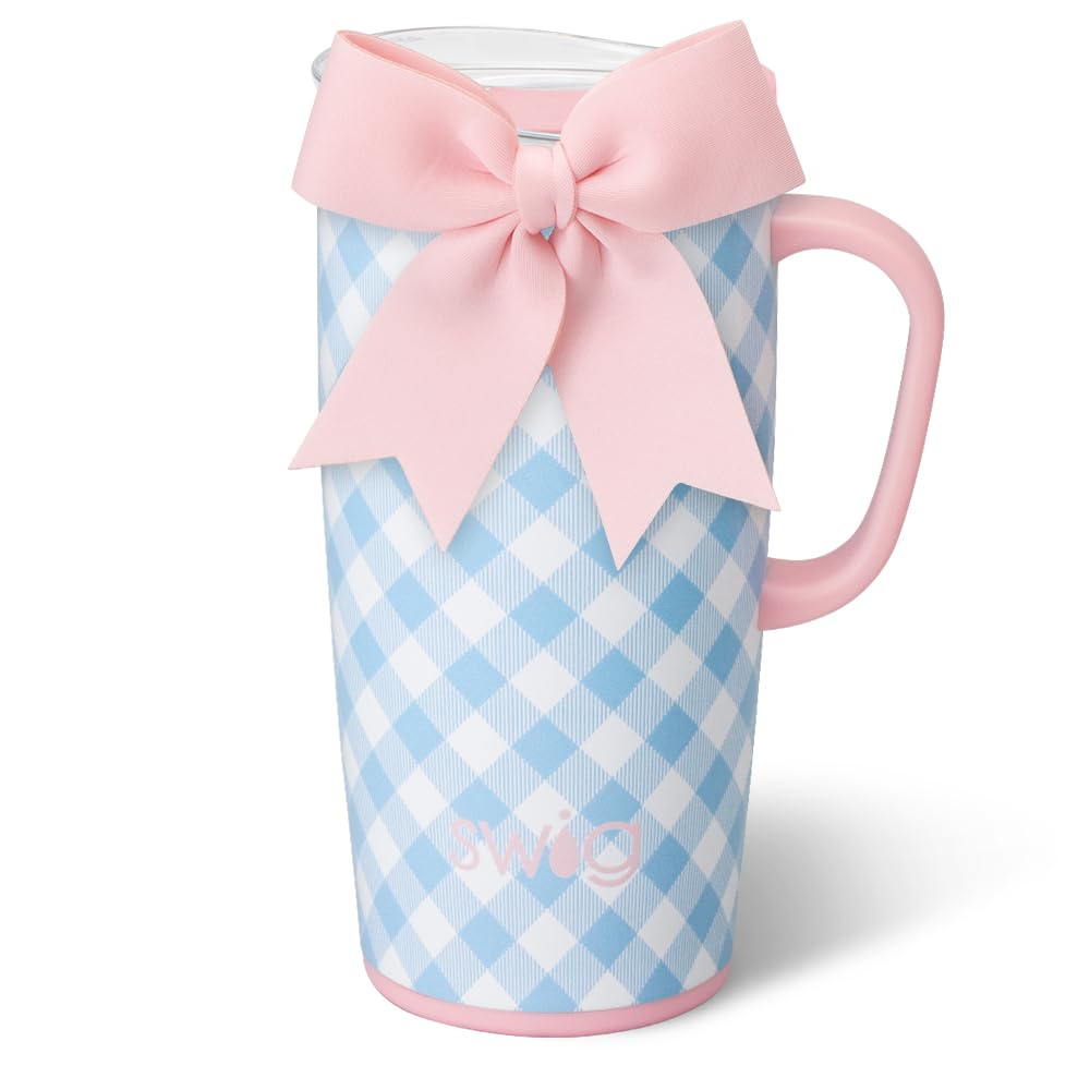 Swig Life 40oz Leakproof Mega Mug with Handle & Straw, Hydrangeas