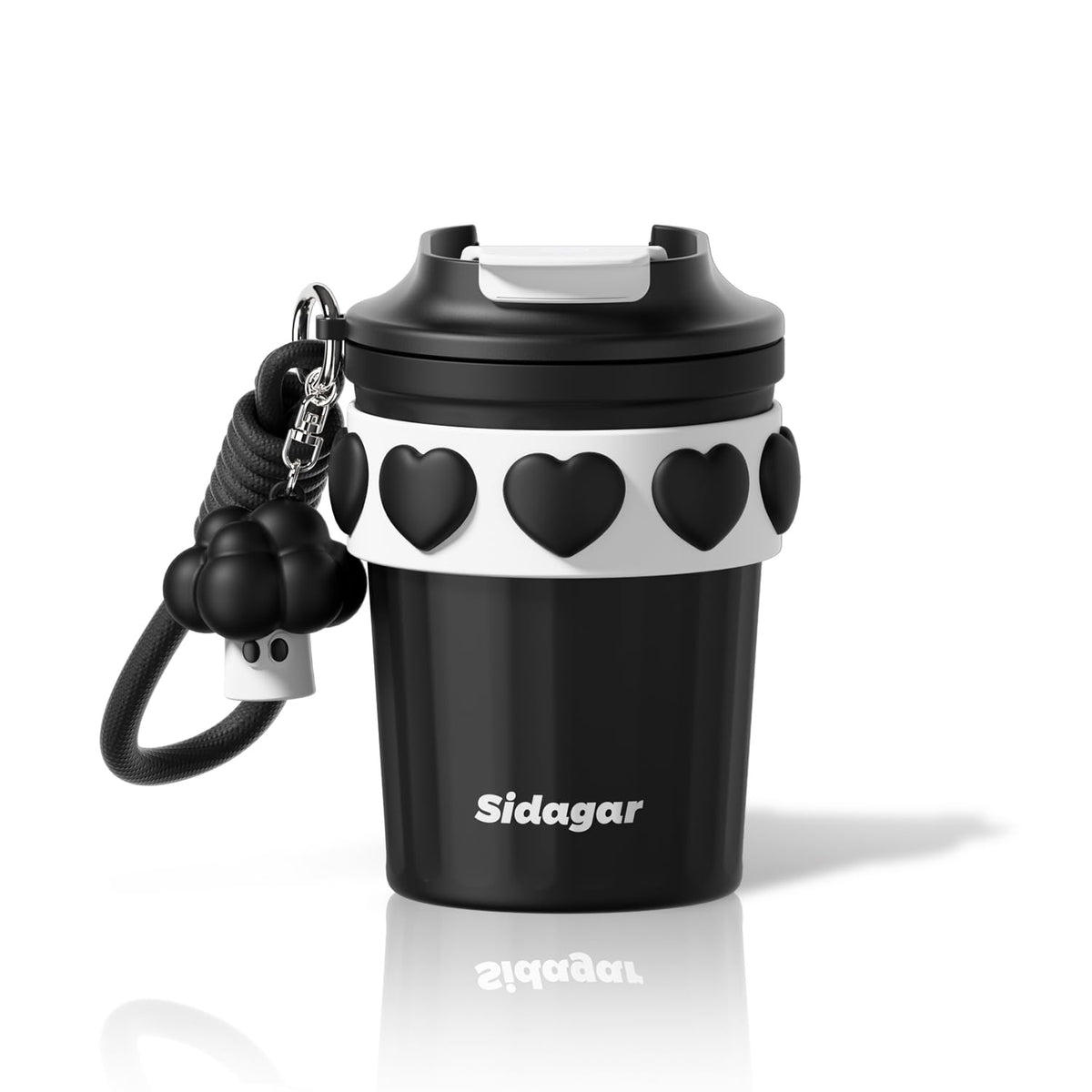 SDGA+ 12 oz Travel Coffee Mug Spill Proof Leak Proof, Stainless Steel Thermal Coffee Cup with Lid, Resuable Cup for Hot and Cold, Portable Tumbler for Women, Green