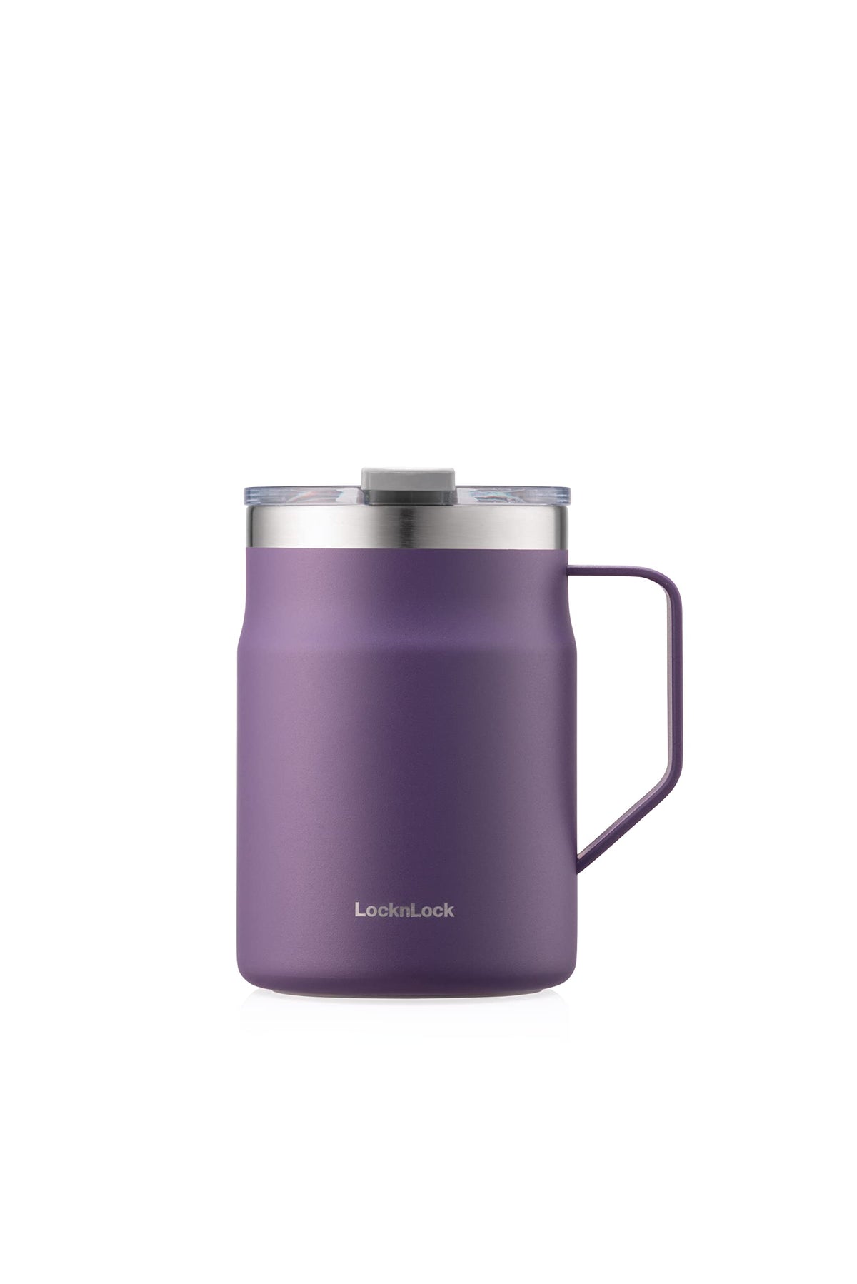 LocknLock Metro Mug Premium 18/8 Stainless Steel Double Wall Insulated with Handle Perfect for table with Lid, Yellow, 20 oz