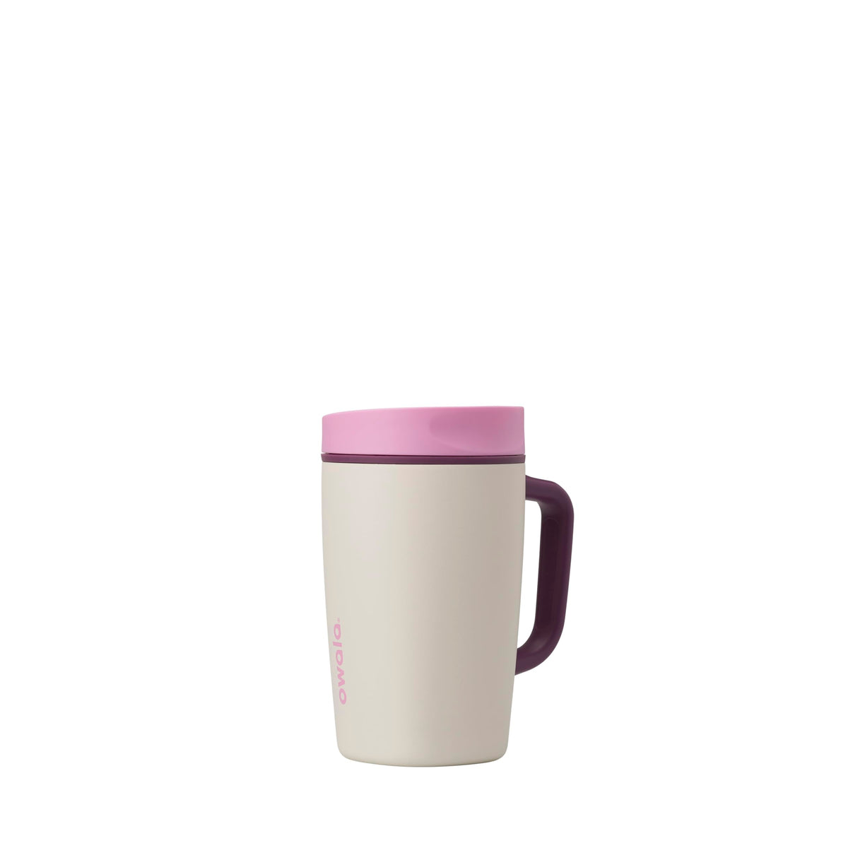 Owala SmoothSip Slider Stainless Steel Insulated Travel Mug with Handle, 100% Leak Proof, For Hot and Cold Drinks, Travel Friendly with Sliding Lock Lid, 12oz, BPA Free, Leak Proof, Pucker Up