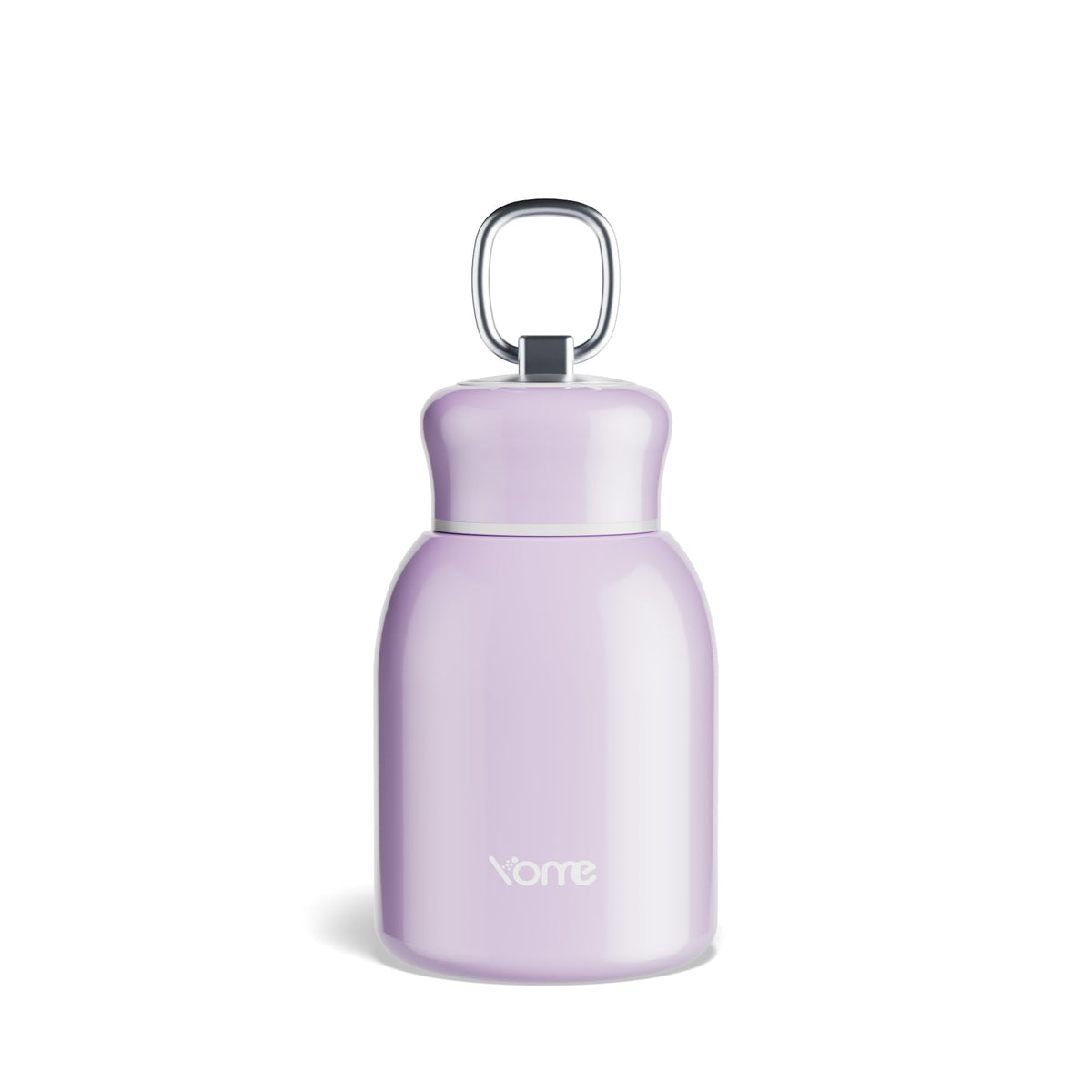 YOME 10oz Light Pink Insulated Mini Water Bottle with Lid & Lifting Loop for Women | Small Stainless Steel Cute Tumbler | Keeps Drinks Cold | Lightweight Gift Cup| Fits in Purse or Pocket