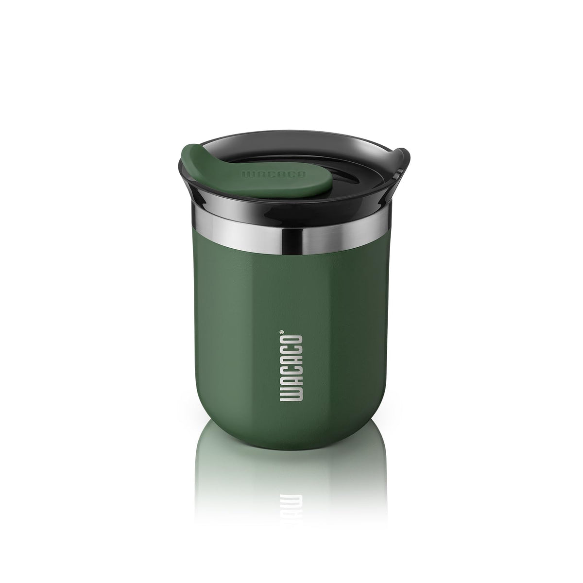 WACACO Octaroma Classico Travel Coffee Mug, Double-wall Stainless Steel Travel Tumbler With Drinking Lid, 6 fl oz (180ml), Amber Yellow