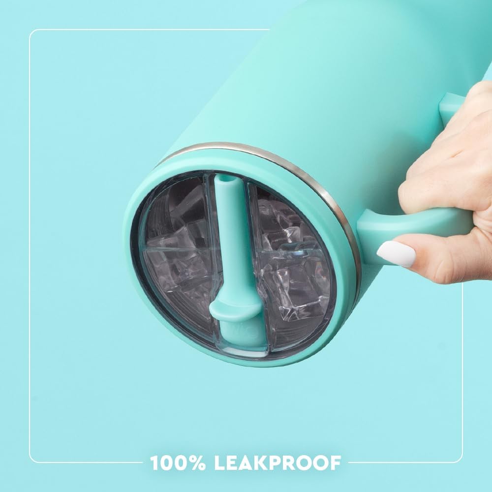 Swig Life 40oz Leakproof Mega Mug with Handle & Straw, Hydrangeas