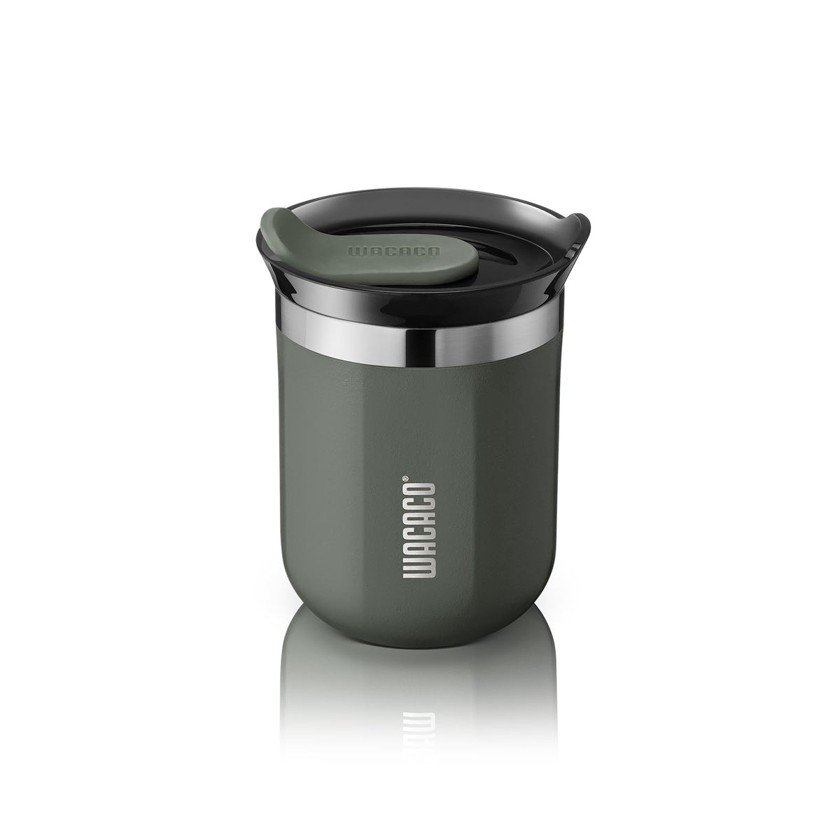 WACACO Octaroma Classico Travel Coffee Mug, Double-wall Stainless Steel Travel Tumbler With Drinking Lid, 6 fl oz (180ml), Amber Yellow