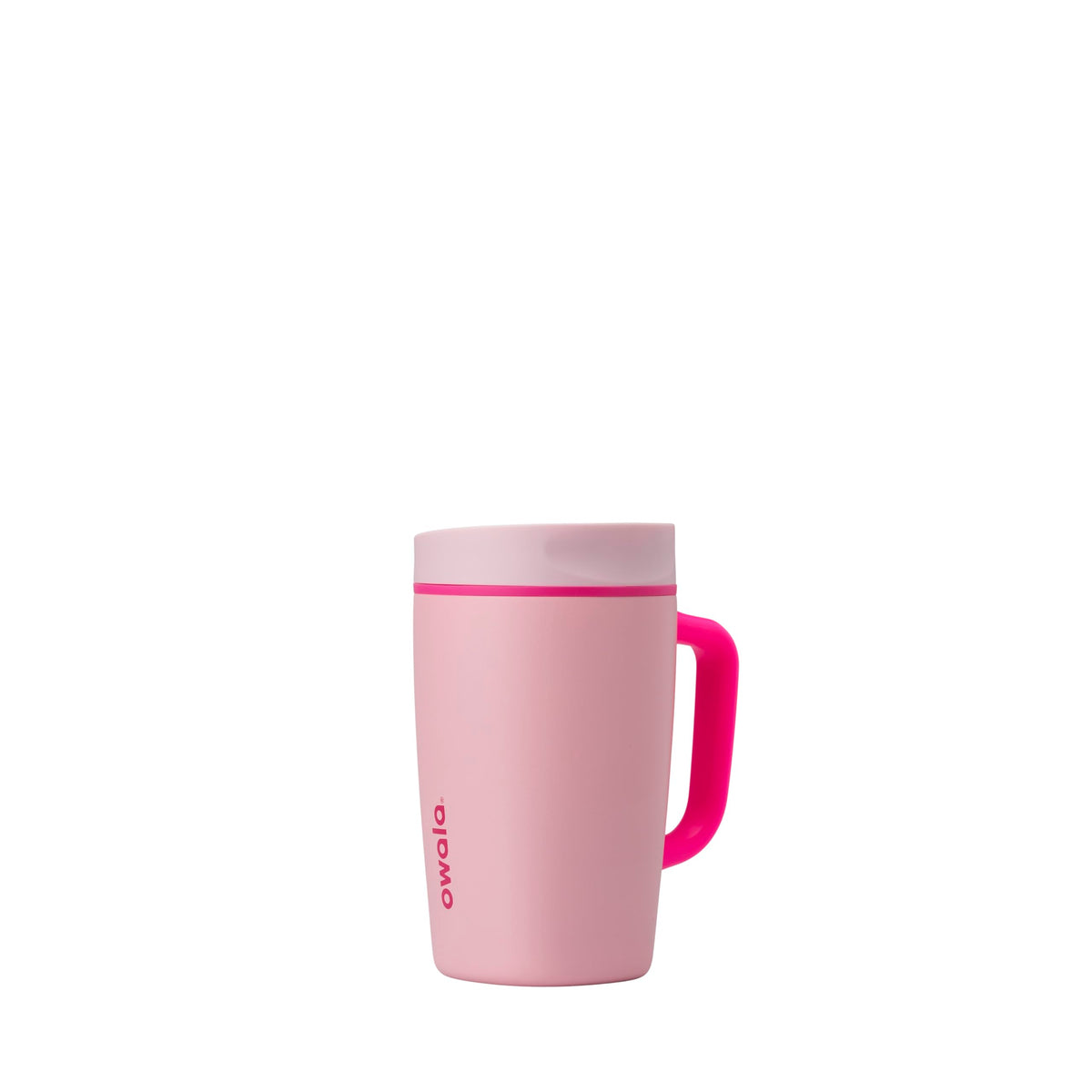 Owala SmoothSip Slider Stainless Steel Insulated Travel Mug with Handle, 100% Leak Proof, For Hot and Cold Drinks, Travel Friendly with Sliding Lock Lid, 12oz, BPA Free, Leak Proof, Pucker Up
