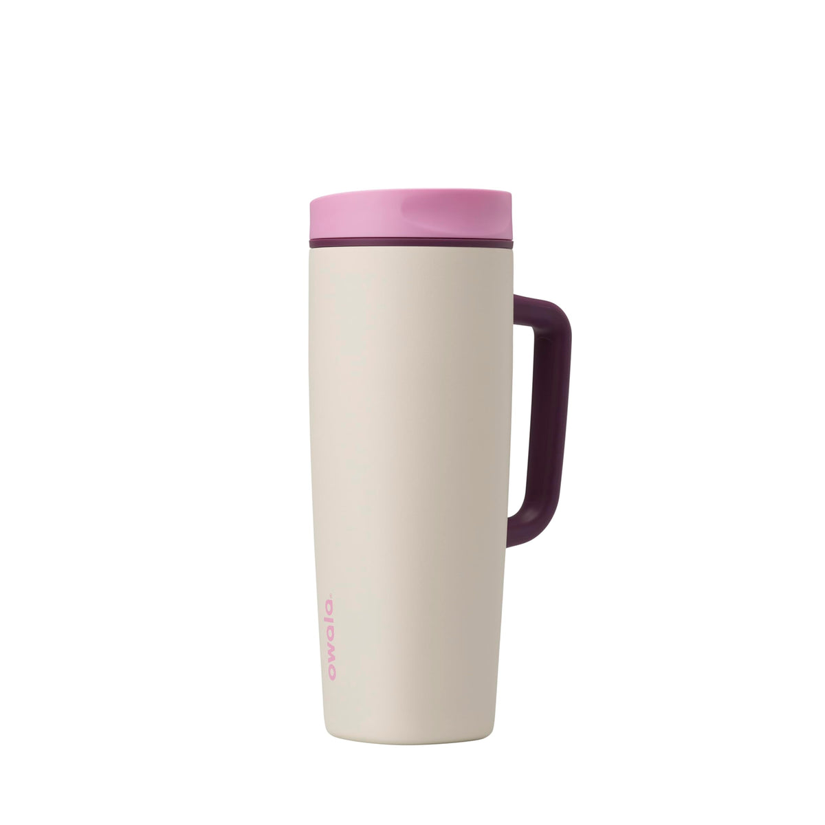 Owala SmoothSip Slider Stainless Steel Insulated Travel Mug with Handle, 100% Leak Proof, For Hot and Cold Drinks, Travel Friendly with Sliding Lock Lid, 12oz, BPA Free, Leak Proof, Pucker Up