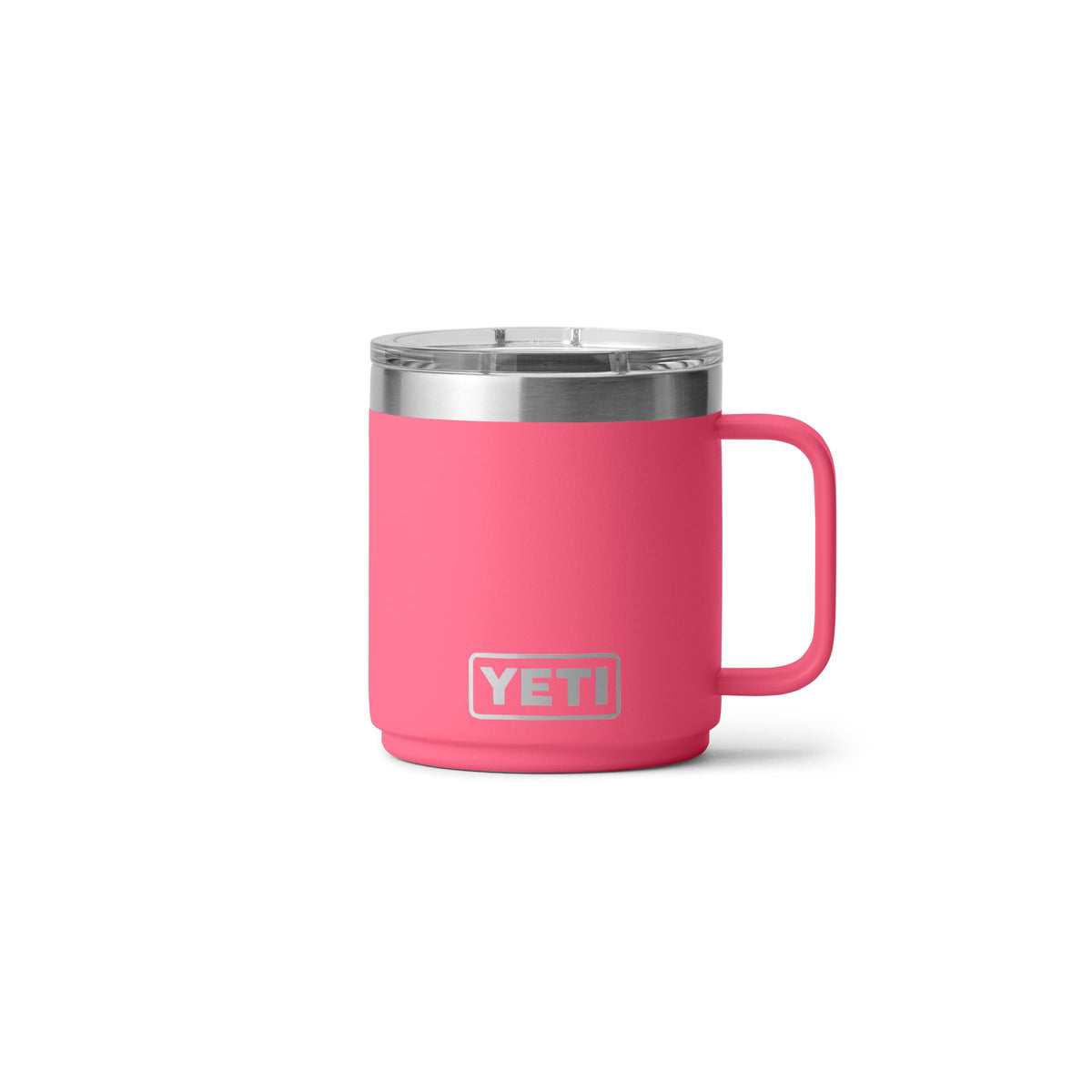 YETI Rambler 10 oz Ceramic Lined Stackable Mug, Vacuum Insulated, Stainless Steel with MagSlider Lid, Pampa Green