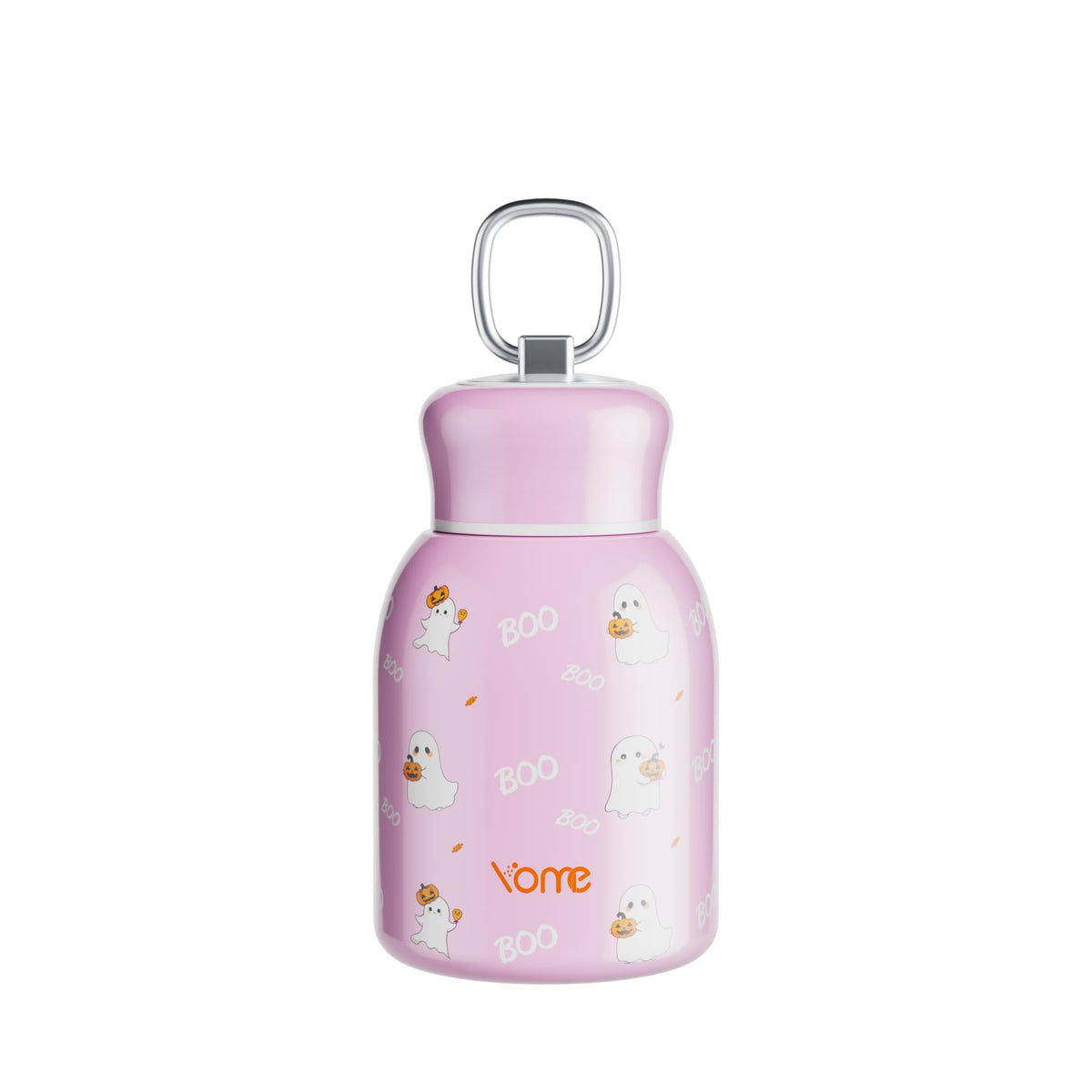 YOME 10oz Light Pink Insulated Mini Water Bottle with Lid & Lifting Loop for Women | Small Stainless Steel Cute Tumbler | Keeps Drinks Cold | Lightweight Gift Cup| Fits in Purse or Pocket