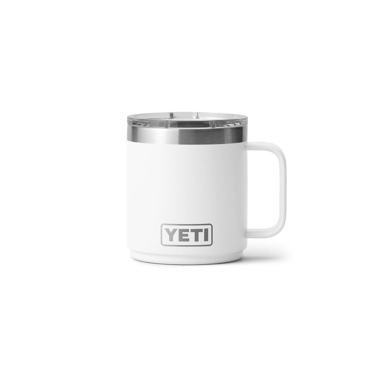 YETI Rambler 10 oz Ceramic Lined Stackable Mug, Vacuum Insulated, Stainless Steel with MagSlider Lid, Pampa Green