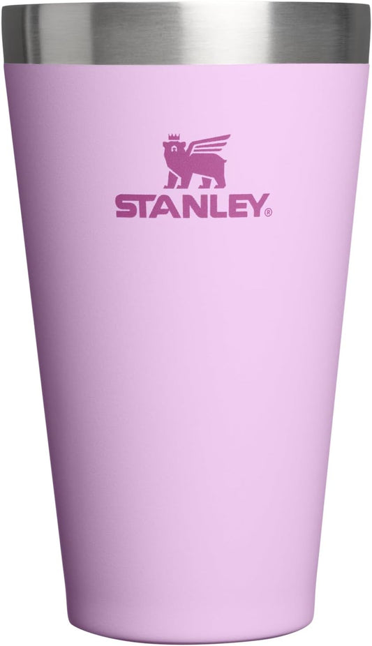 STANLEY Adventure Stacking Beer Pint Glass 16oz | Stackable Drinking Cup for Cold Beverages | Dishwasher Safe | Insulated Stainless Steel Tumbler | BPA-Free | Soft Orchid