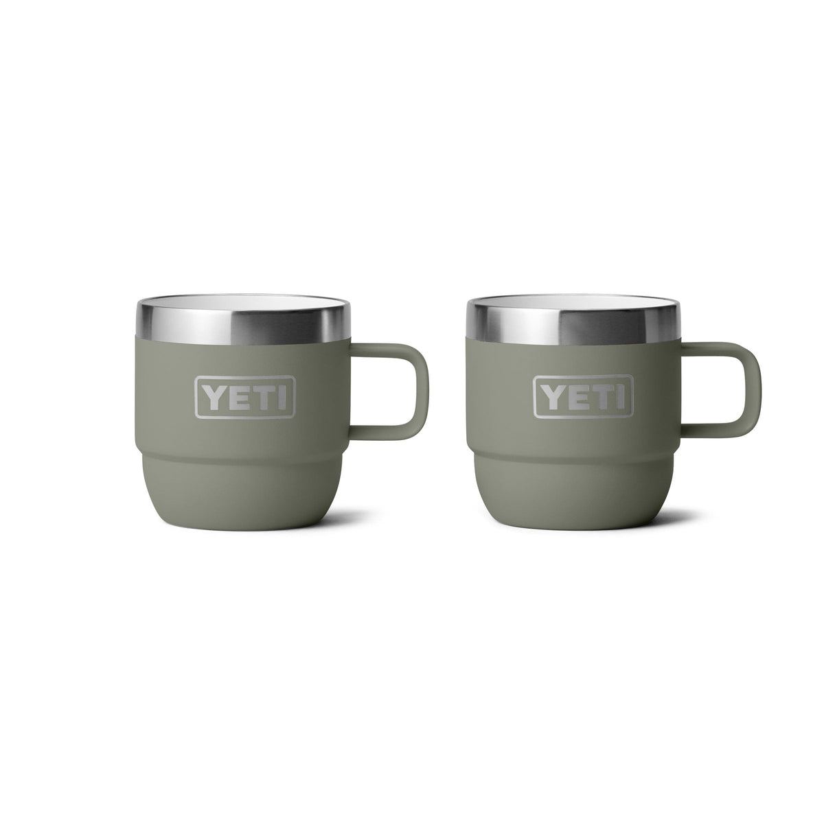 YETI Rambler 6 oz Stackable Mug, Stainless Steel, Vacuum Insulated Espresso/Coffee Mug, 2 Pack