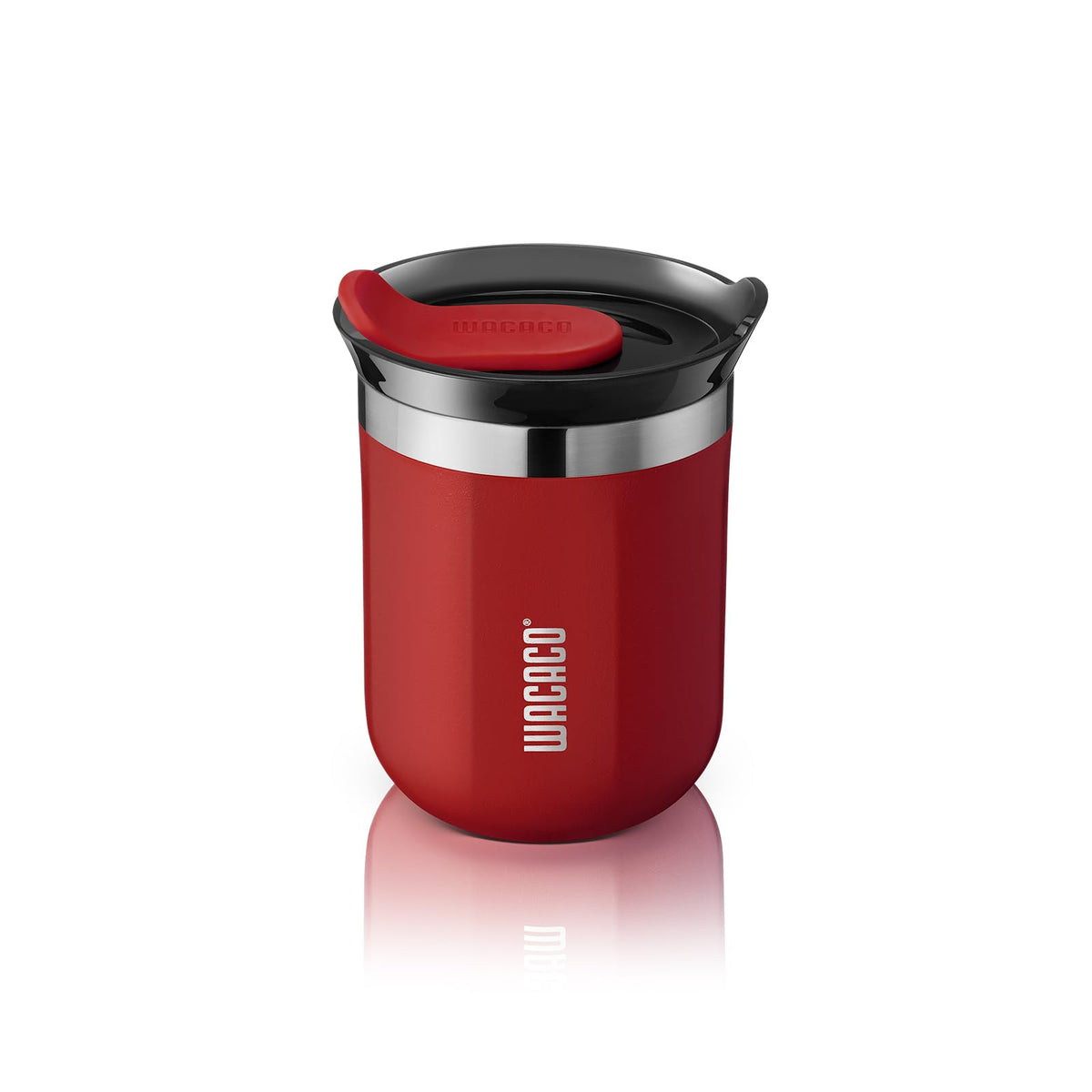 WACACO Octaroma Classico Travel Coffee Mug, Double-wall Stainless Steel Travel Tumbler With Drinking Lid, 6 fl oz (180ml), Amber Yellow