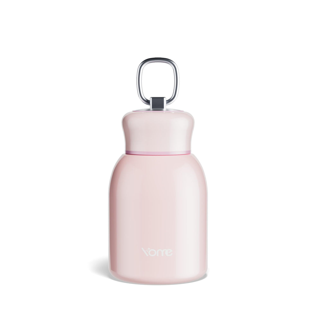 YOME 10oz Light Pink Insulated Mini Water Bottle with Lid & Lifting Loop for Women | Small Stainless Steel Cute Tumbler | Keeps Drinks Cold | Lightweight Gift Cup| Fits in Purse or Pocket