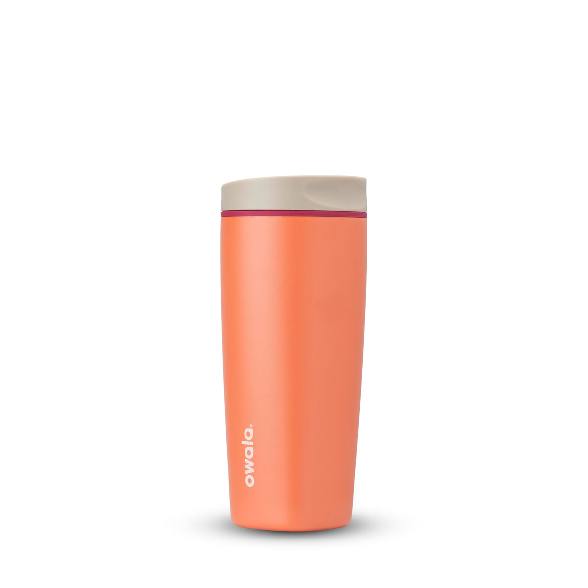 Owala SmoothSip Slider Stainless Steel Insulated Travel Mug with Handle, 100% Leak Proof, For Hot and Cold Drinks, Travel Friendly with Sliding Lock Lid, 12oz, BPA Free, Leak Proof, Pucker Up